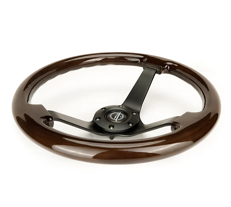 350MM 3" DEEP DISH WOOD GRAIN STEERING WHEEL - Image 25