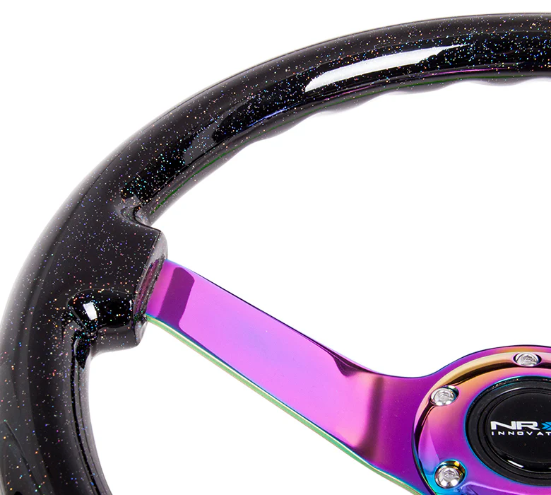 350MM 3" DEEP DISH WOOD GRAIN STEERING WHEEL - Image 3