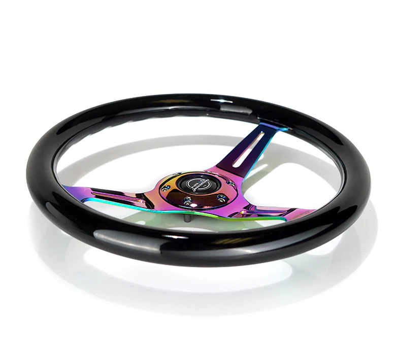 350MM 1.5" DEEP DISH WOOD GRAIN STEERING WHEEL - Image 60
